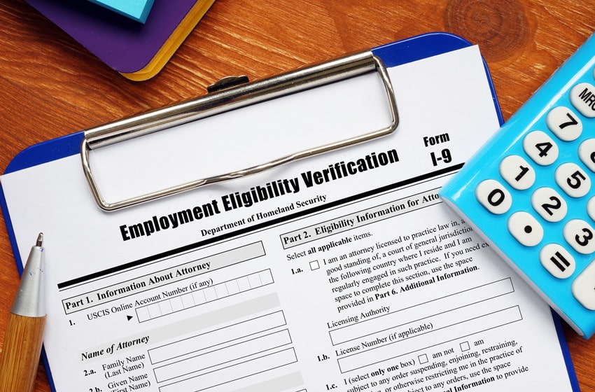  Employment Eligibility Verification (I-9): Acceptable Documents